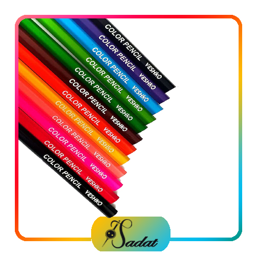 مداد 12 رنگ چوبی وشکو